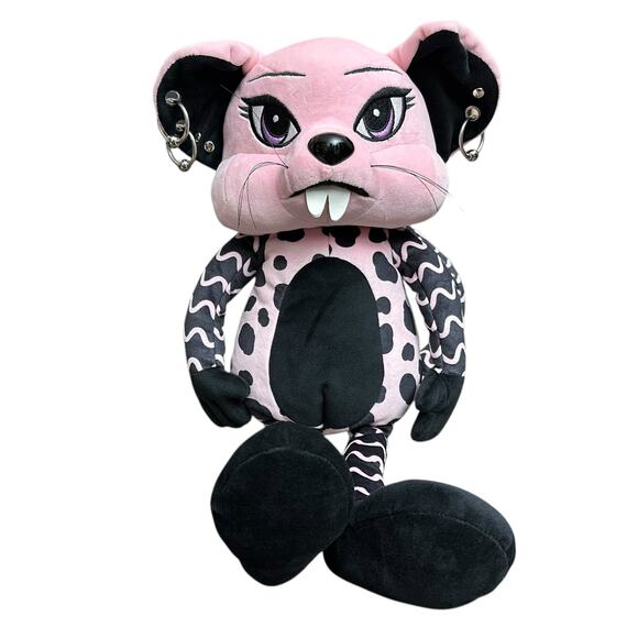 Dolls Kill Handbags - RARE Dolls Kill Exclusive Rat Plushie Crossbody Bag Embroidered Pink Punk Goth